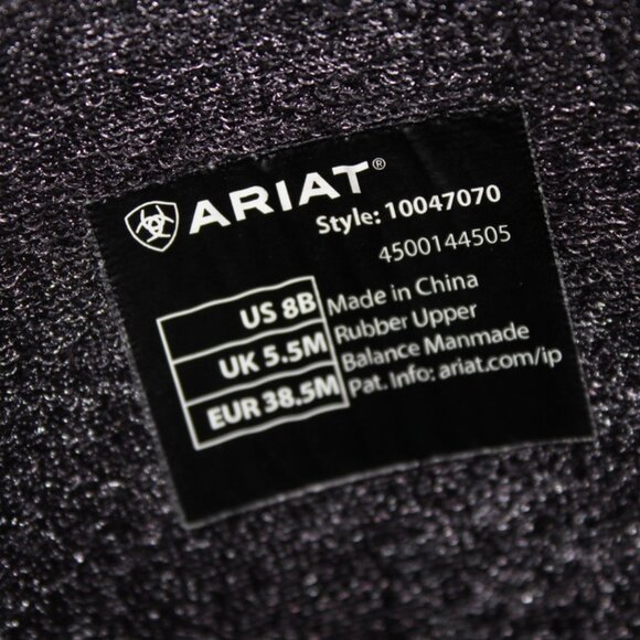 Ariat Kelmarsh Women's Size 8 Black Rain Rubber Wellington Boots 10047070 - Picture 5 of 7